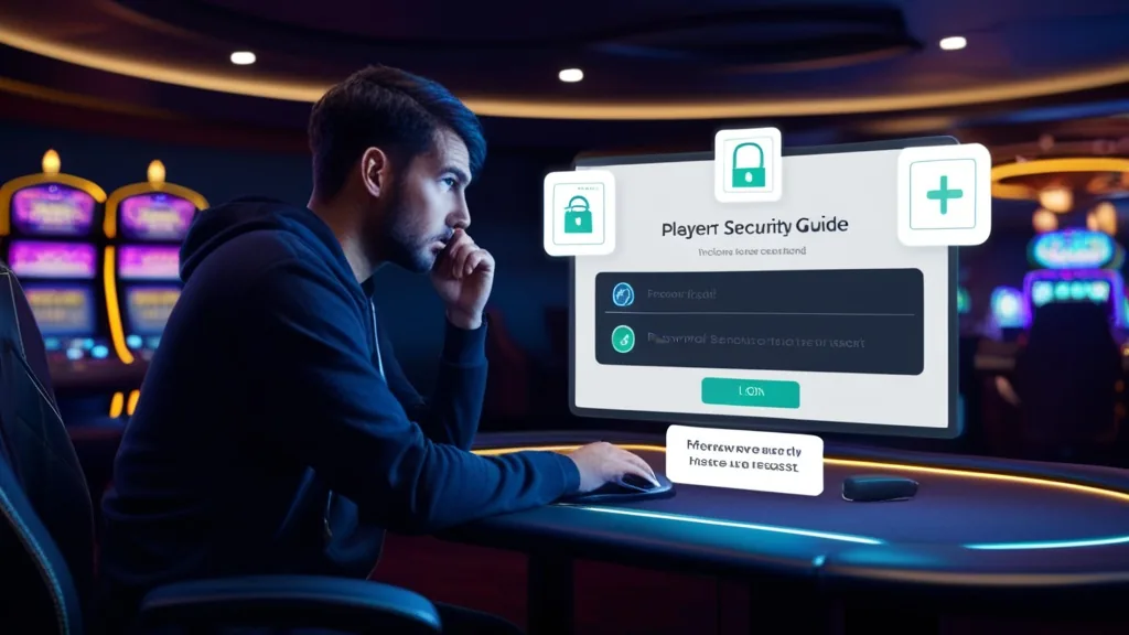 Player troubleshooting a casino login issue on a dark desktop screen
